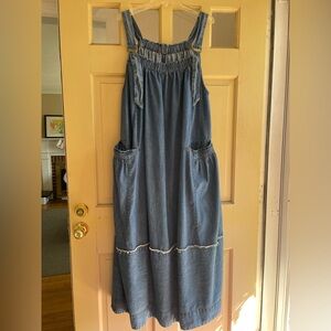 Free People Denim Barrel Jumper Fits Like XL